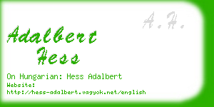 adalbert hess business card